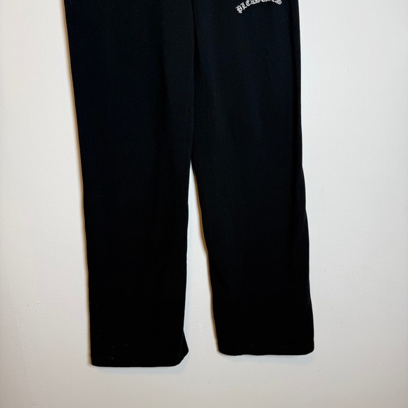 PLEASURES Black Embroidered Logo Sweatpants Joggers Women's Size Medium - Picture 4 of 10